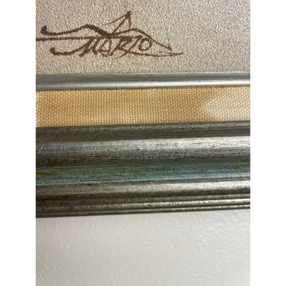 Signed Myung Mario Jung Sand Painting Pottery Feathers Southwest Native American - Picture 2 of 4